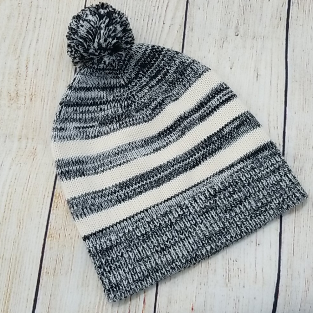 Banana Republic Black Marbled Knit Hat NWOT